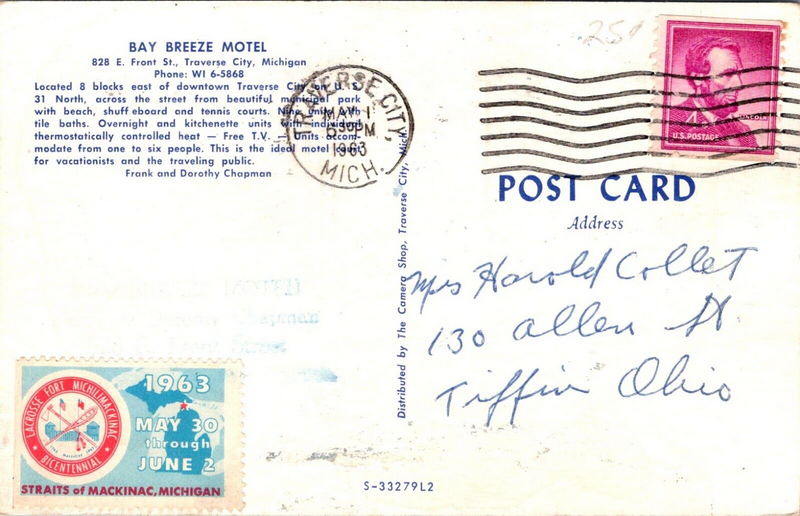 Bay Breeze Motel - Vintage Postcard (newer photo)